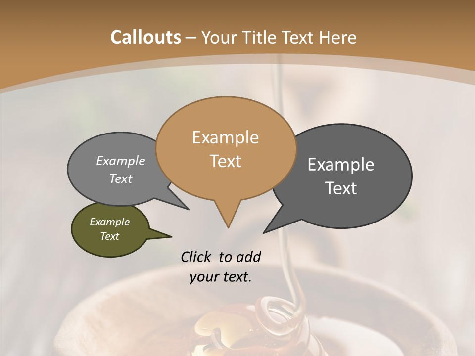Golden Liquid Eating PowerPoint Template