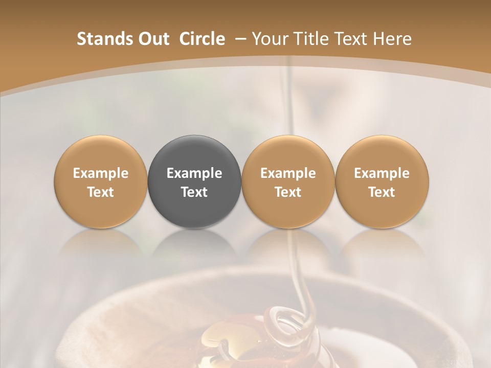 Golden Liquid Eating PowerPoint Template