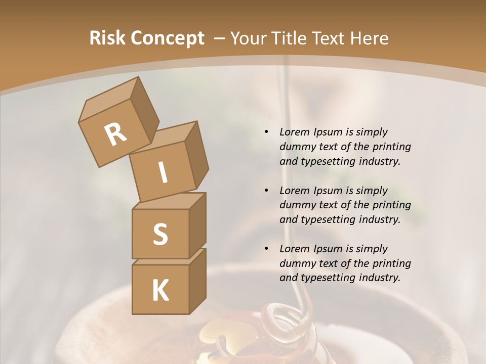 Golden Liquid Eating PowerPoint Template