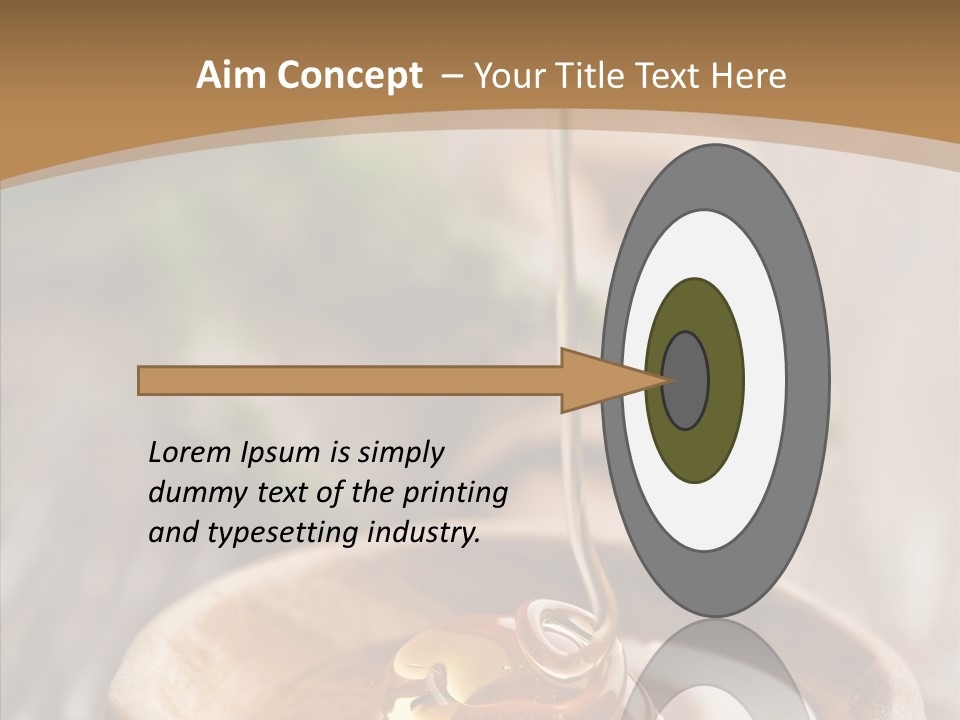 Golden Liquid Eating PowerPoint Template