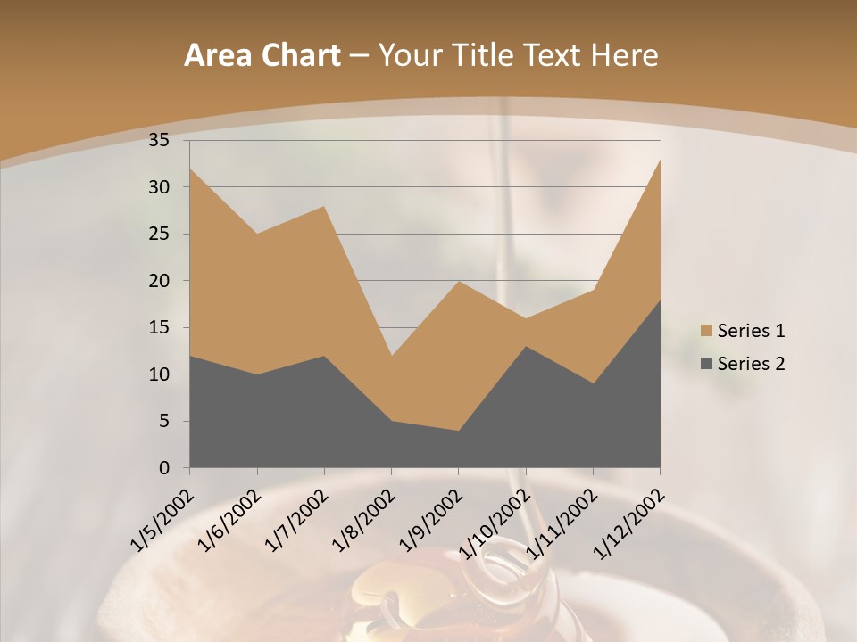 Golden Liquid Eating PowerPoint Template