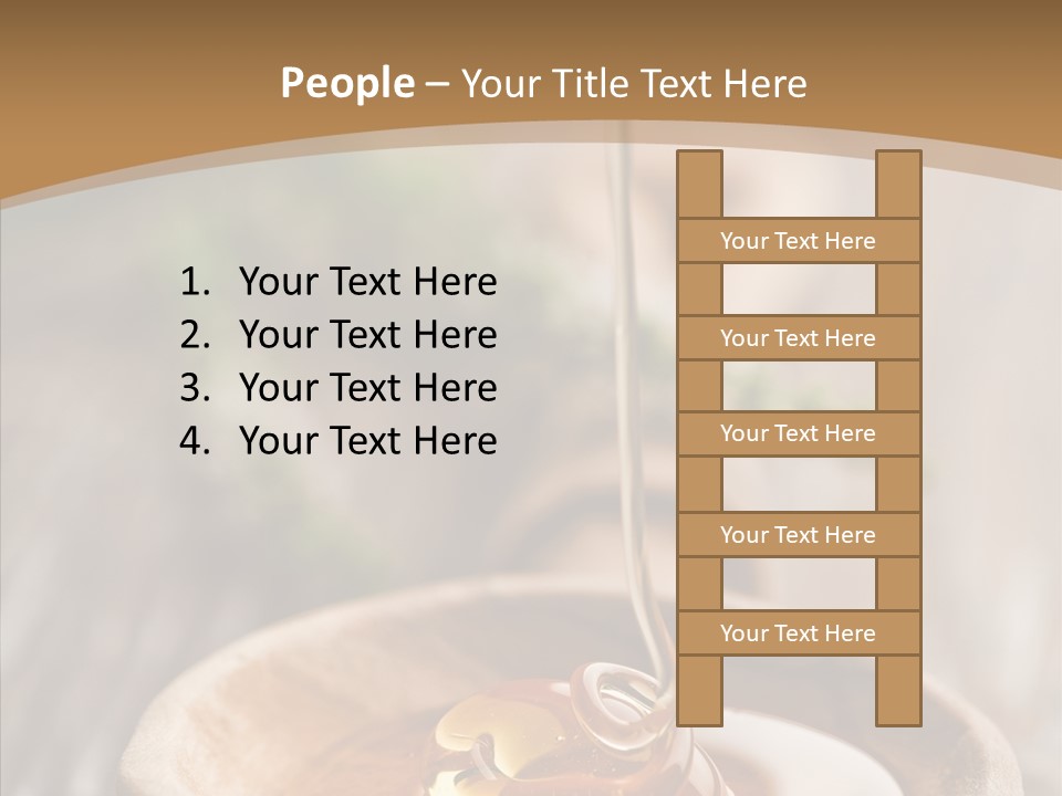 Golden Liquid Eating PowerPoint Template