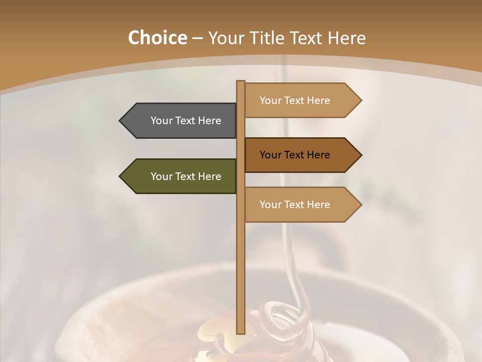 Golden Liquid Eating PowerPoint Template