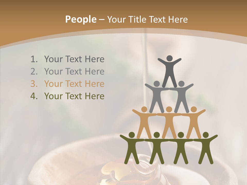 Golden Liquid Eating PowerPoint Template