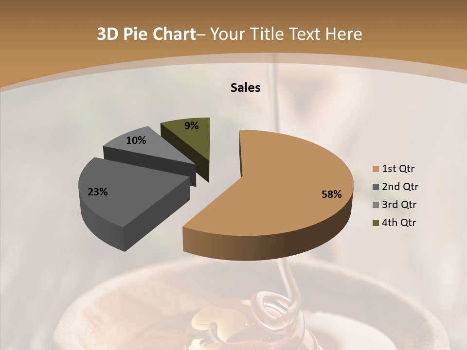 Golden Liquid Eating PowerPoint Template