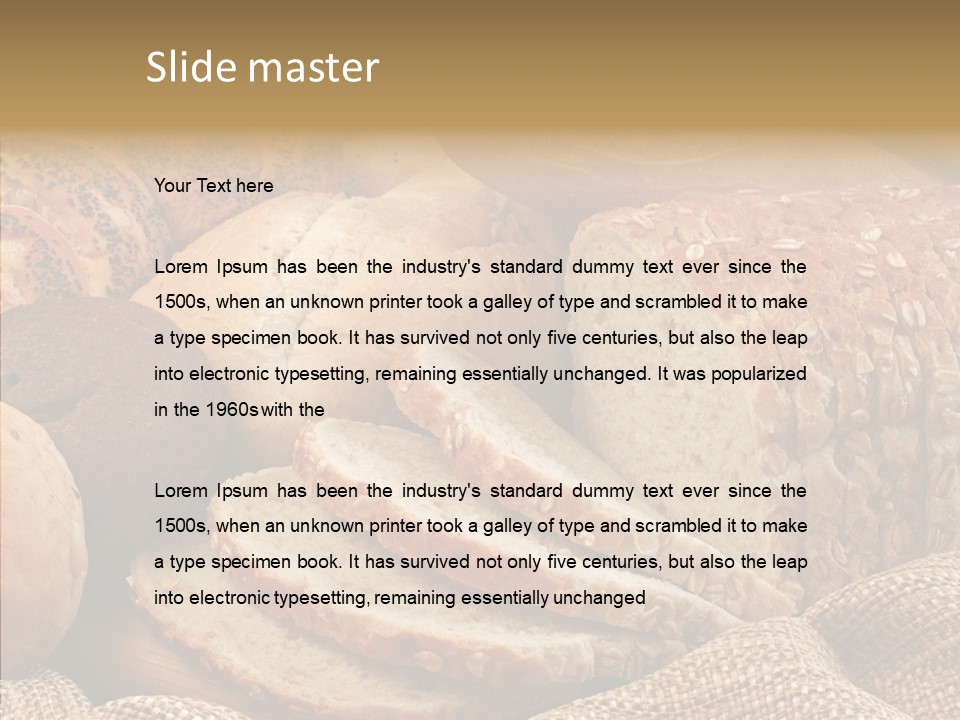 Natural Sliced Bread Wholesome PowerPoint Template