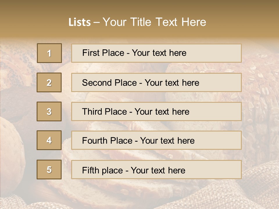 Natural Sliced Bread Wholesome PowerPoint Template