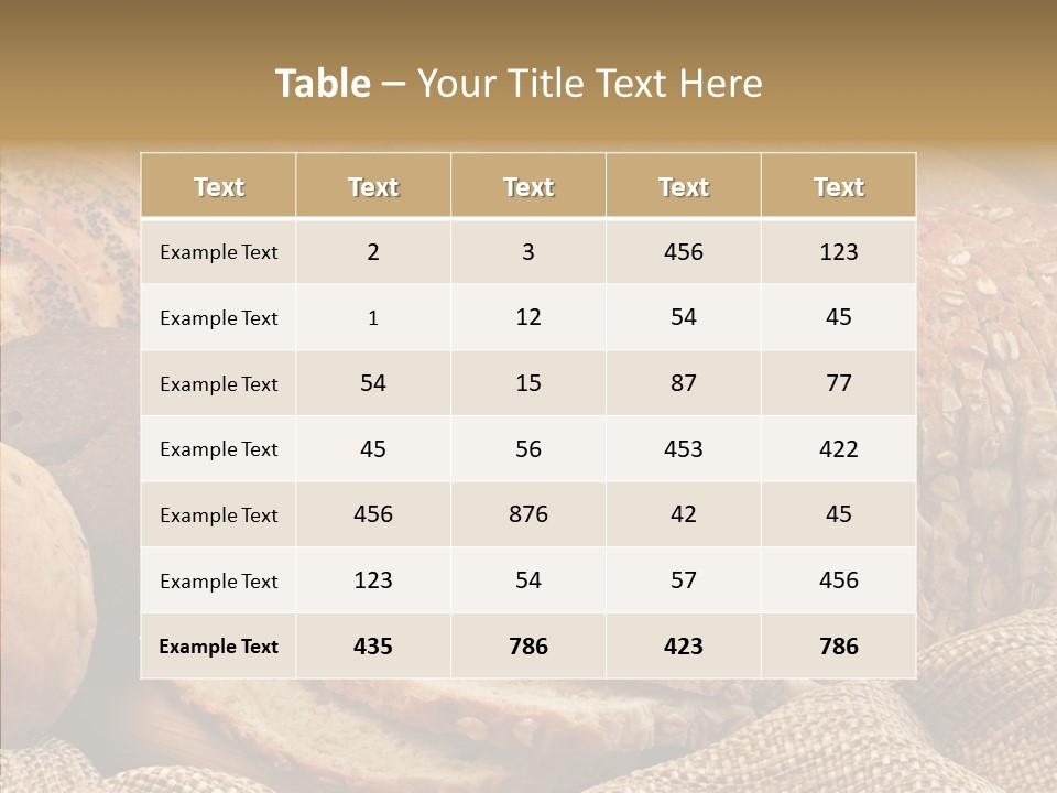 Natural Sliced Bread Wholesome PowerPoint Template