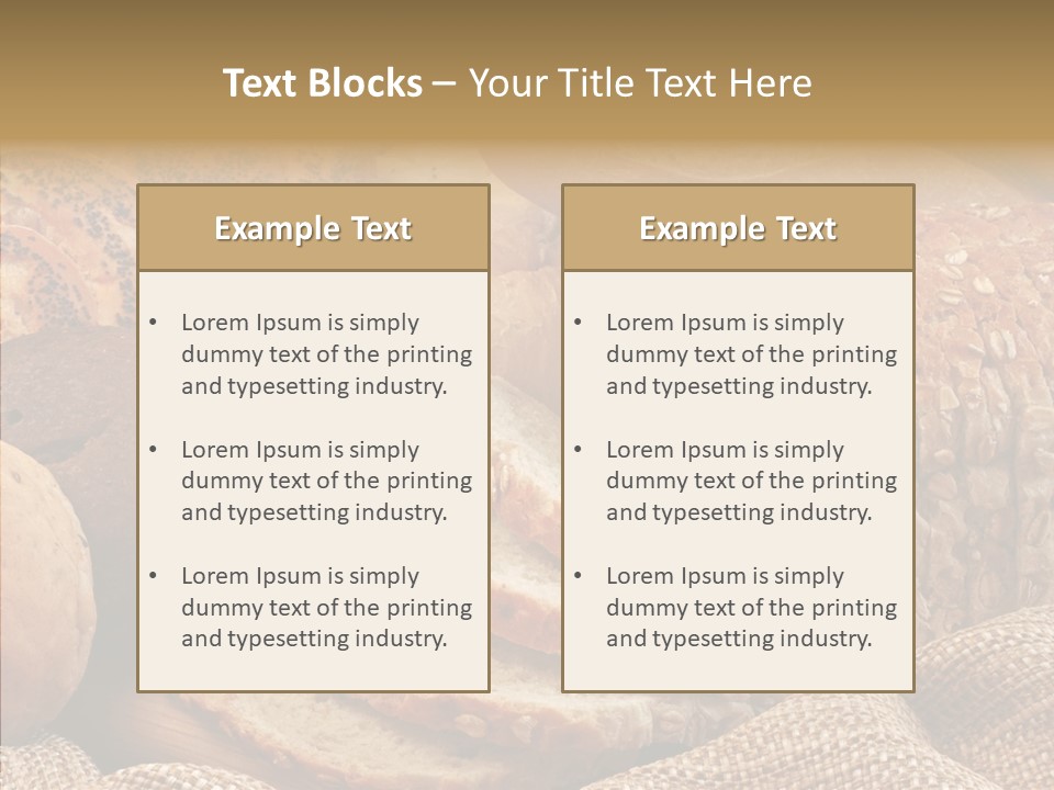 Natural Sliced Bread Wholesome PowerPoint Template