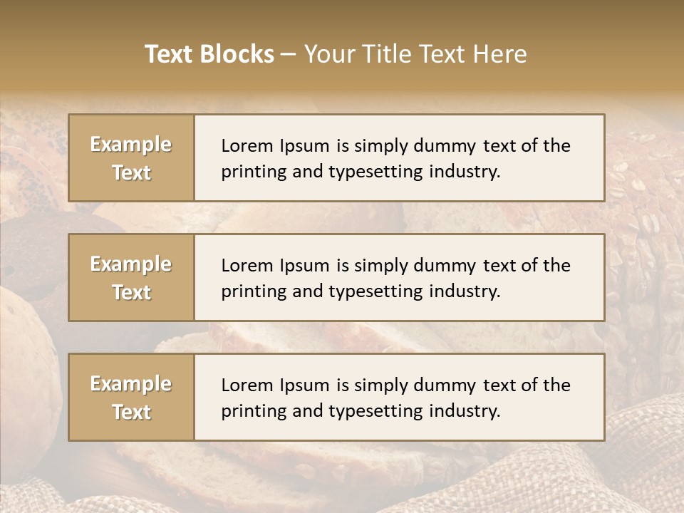 Natural Sliced Bread Wholesome PowerPoint Template