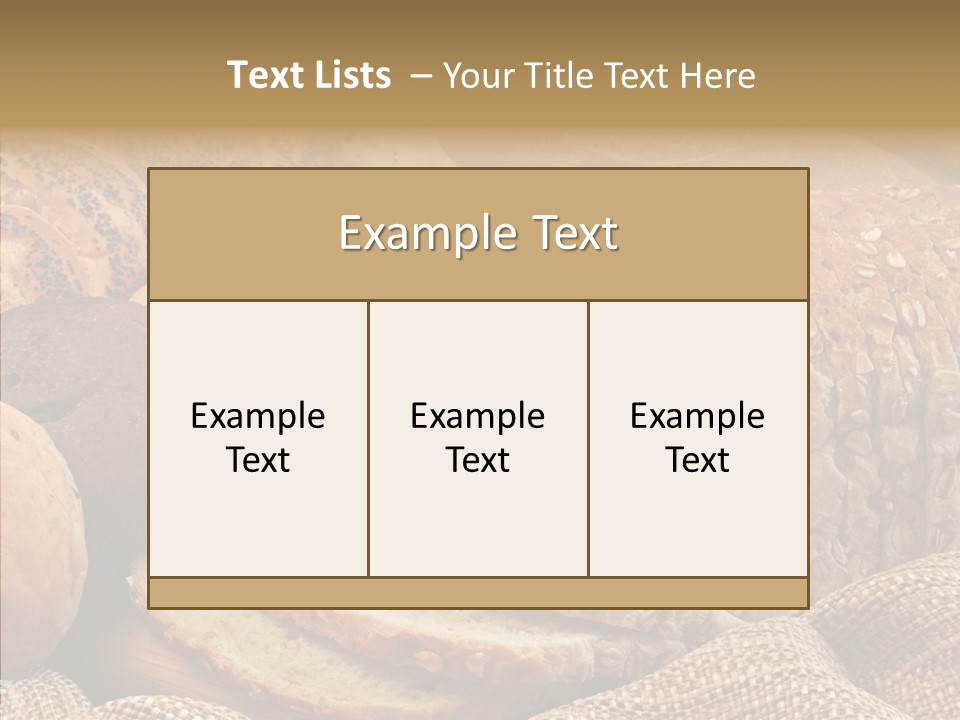 Natural Sliced Bread Wholesome PowerPoint Template