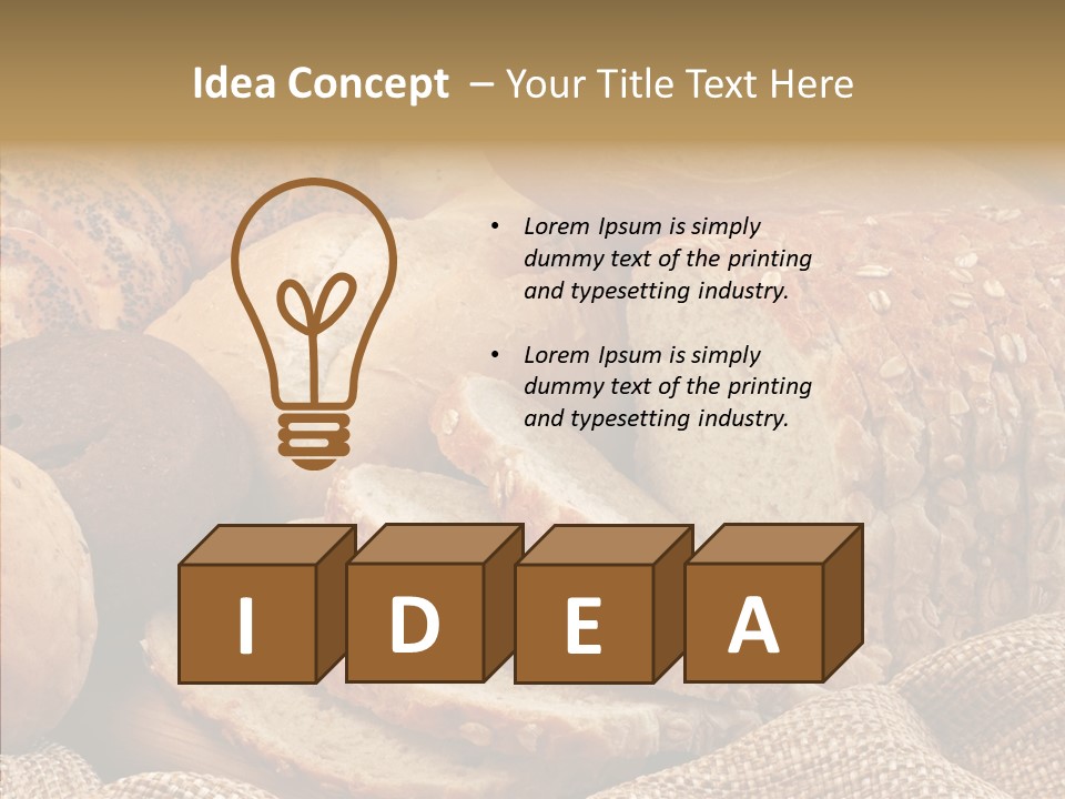 Natural Sliced Bread Wholesome PowerPoint Template