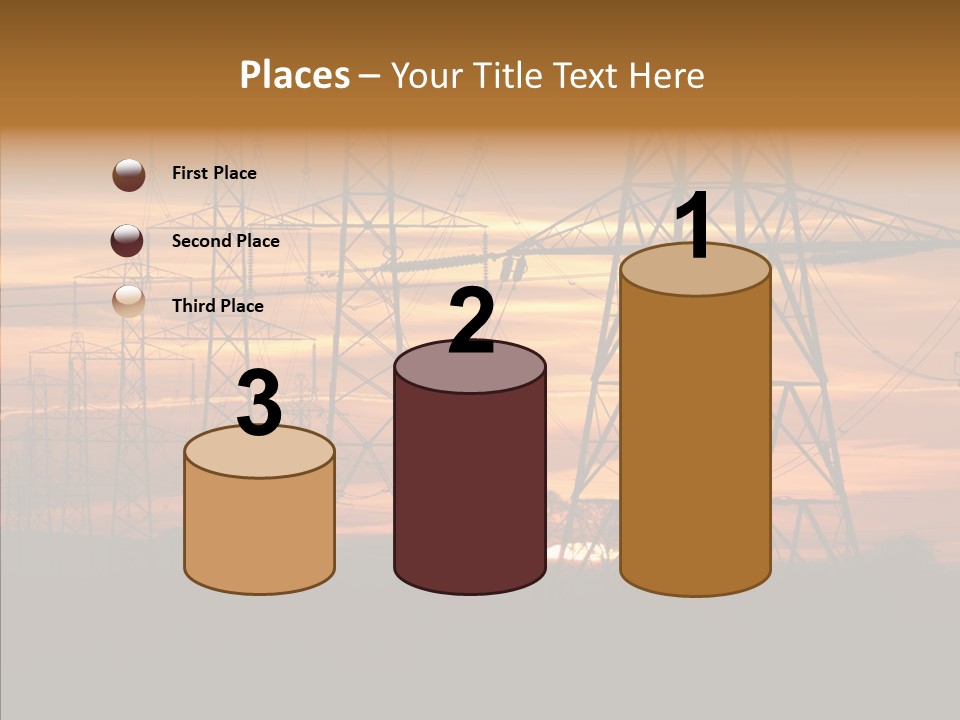 Tower Voltage Transmission PowerPoint Template