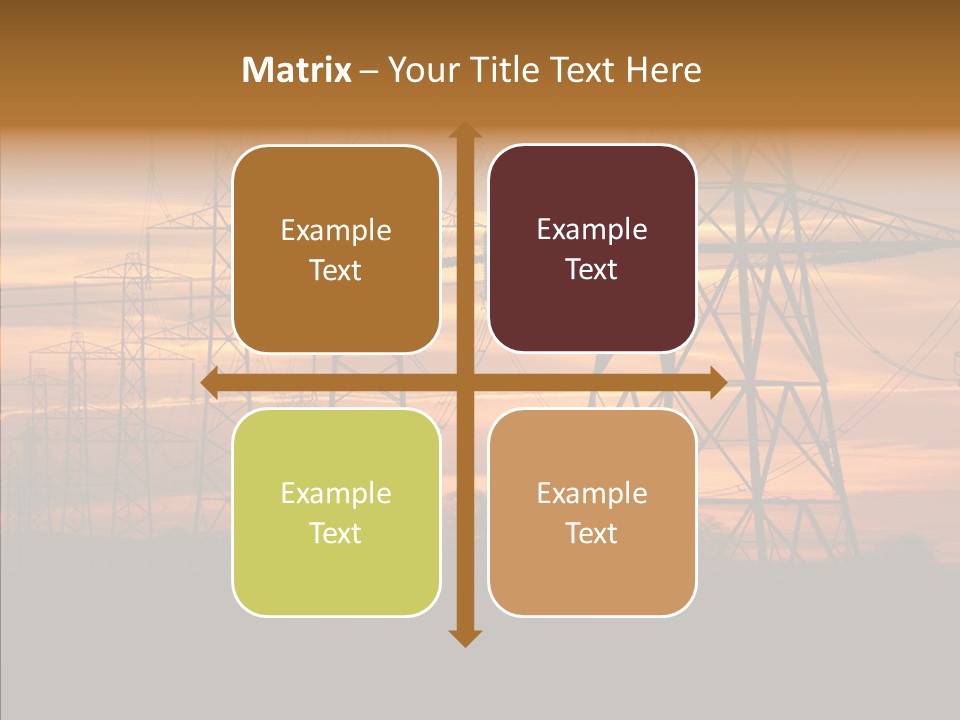 Tower Voltage Transmission PowerPoint Template