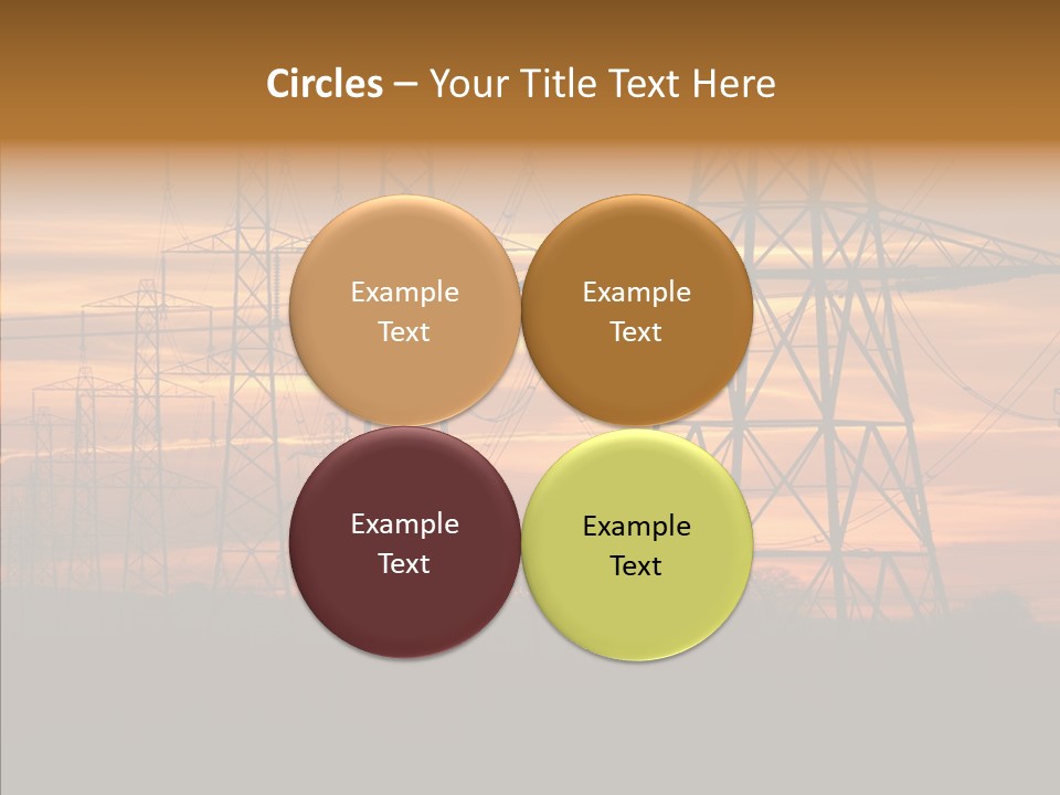 Tower Voltage Transmission PowerPoint Template