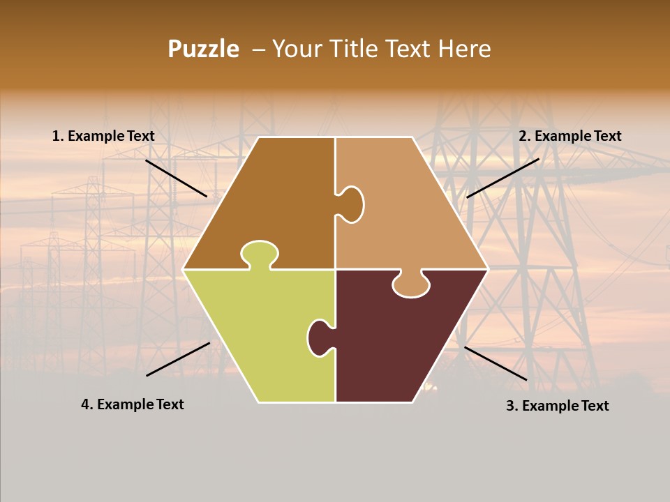 Tower Voltage Transmission PowerPoint Template