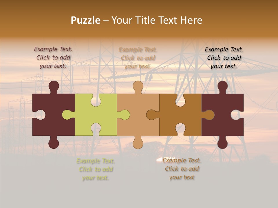 Tower Voltage Transmission PowerPoint Template