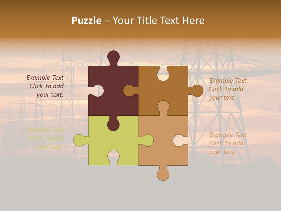 Tower Voltage Transmission PowerPoint Template