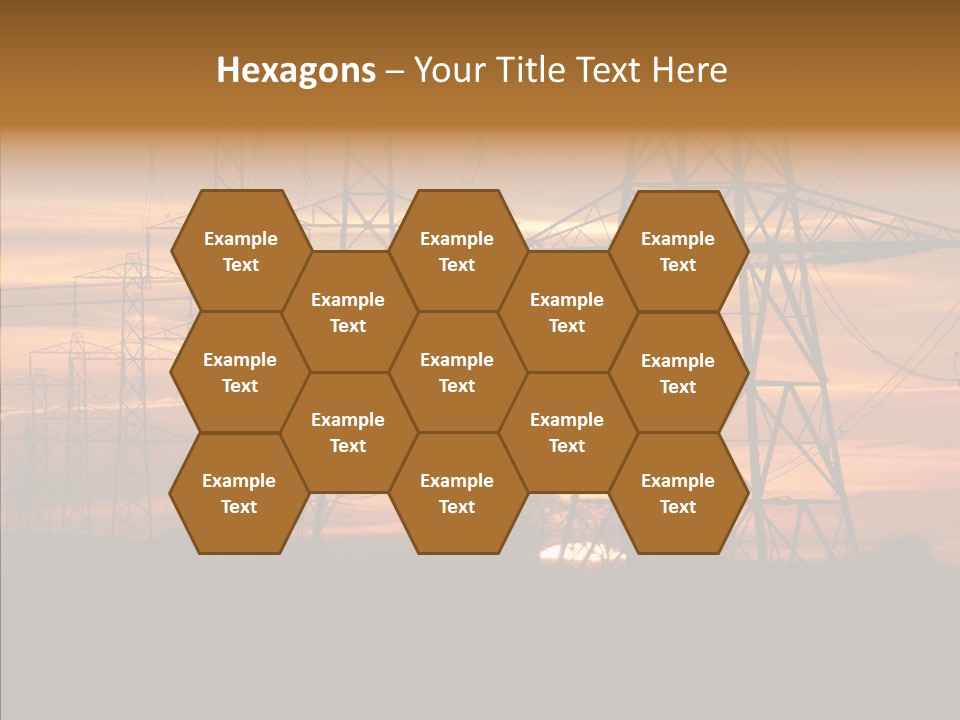 Tower Voltage Transmission PowerPoint Template