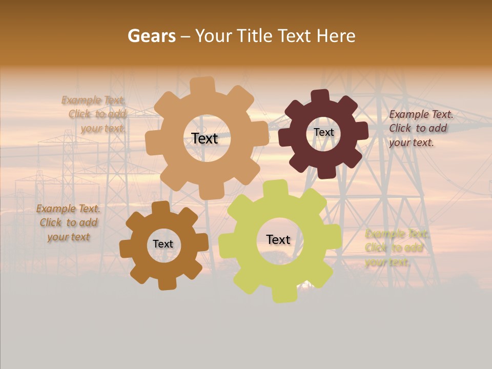 Tower Voltage Transmission PowerPoint Template