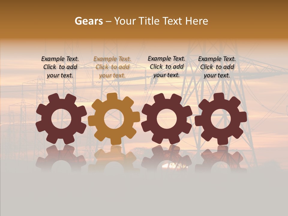 Tower Voltage Transmission PowerPoint Template