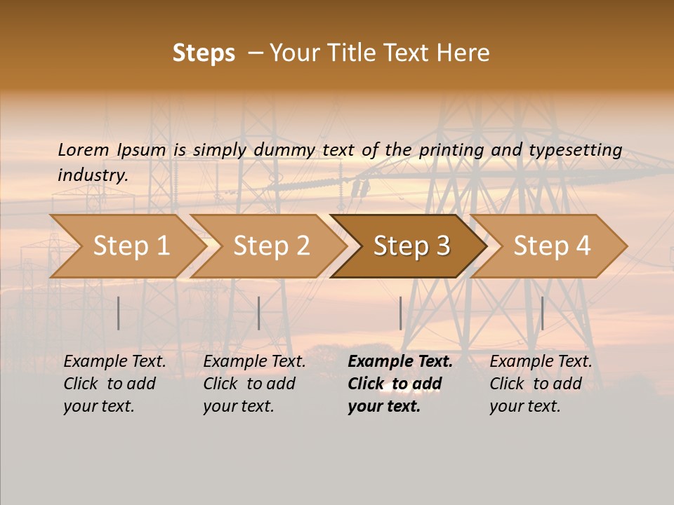 Tower Voltage Transmission PowerPoint Template