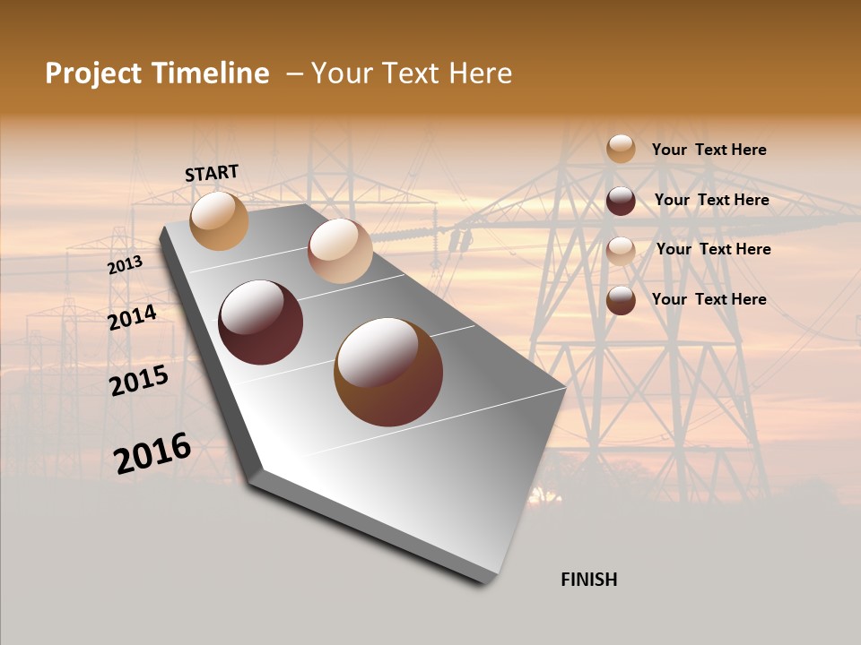 Tower Voltage Transmission PowerPoint Template