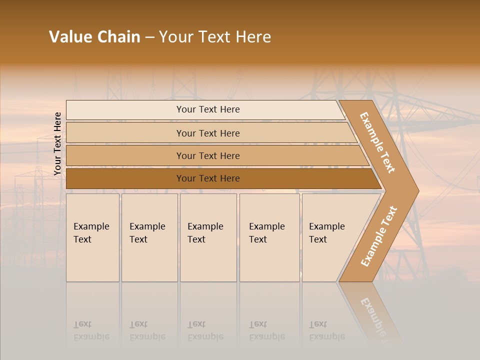 Tower Voltage Transmission PowerPoint Template