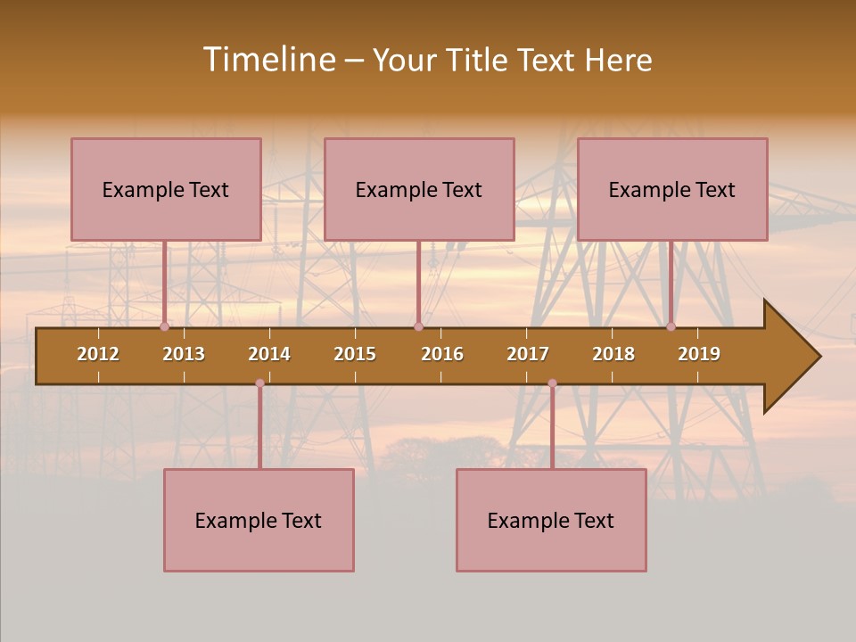 Tower Voltage Transmission PowerPoint Template