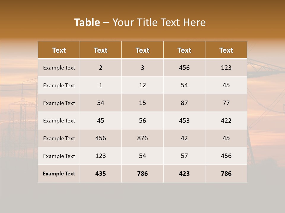 Tower Voltage Transmission PowerPoint Template