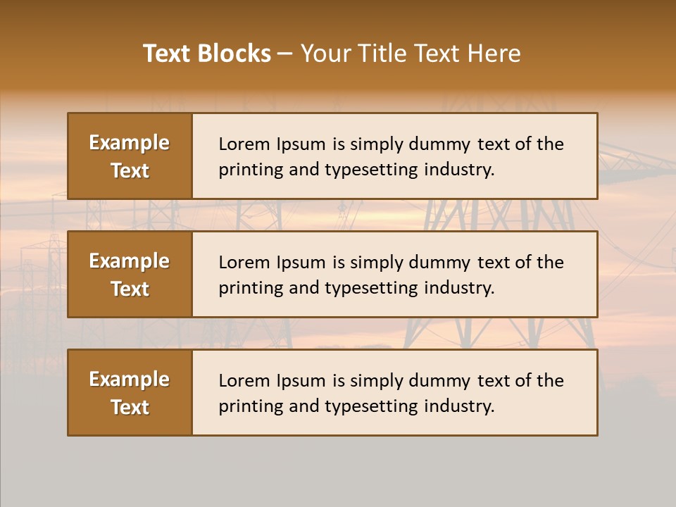 Tower Voltage Transmission PowerPoint Template