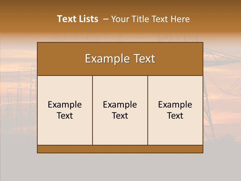 Tower Voltage Transmission PowerPoint Template
