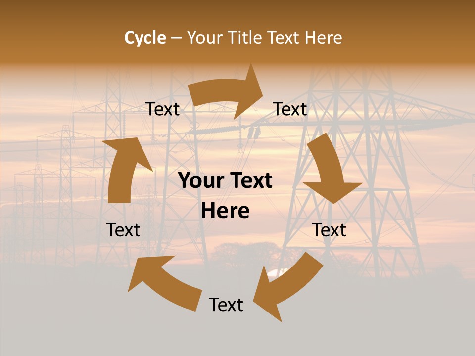 Tower Voltage Transmission PowerPoint Template