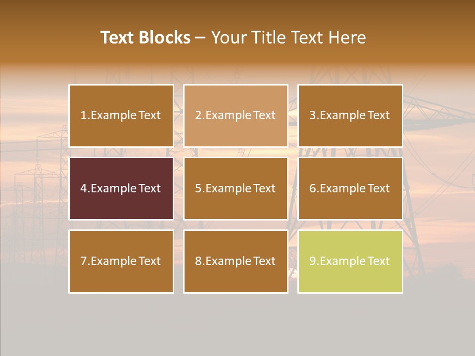 Tower Voltage Transmission PowerPoint Template
