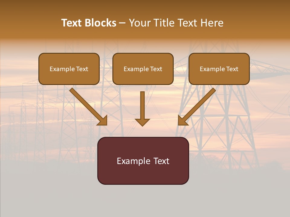 Tower Voltage Transmission PowerPoint Template