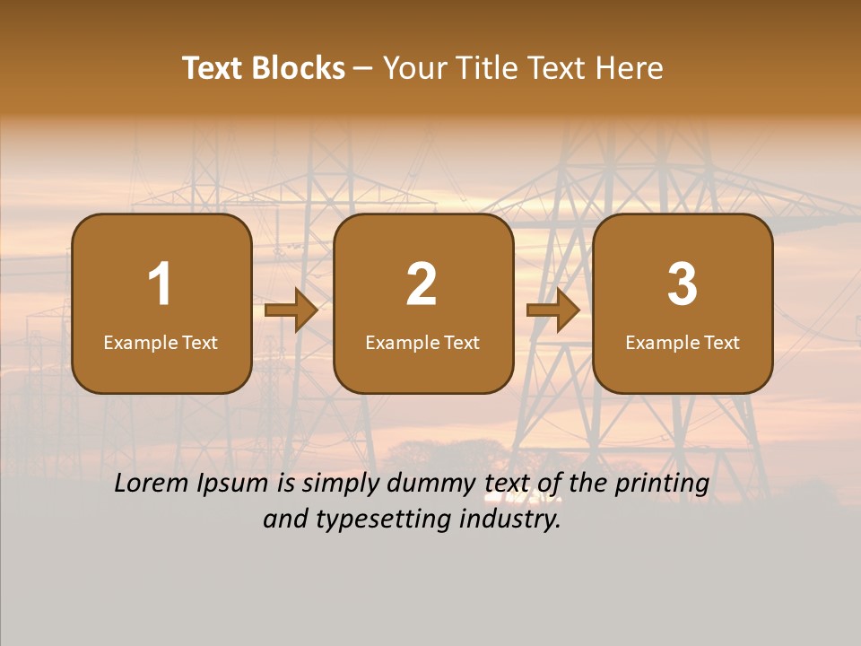 Tower Voltage Transmission PowerPoint Template