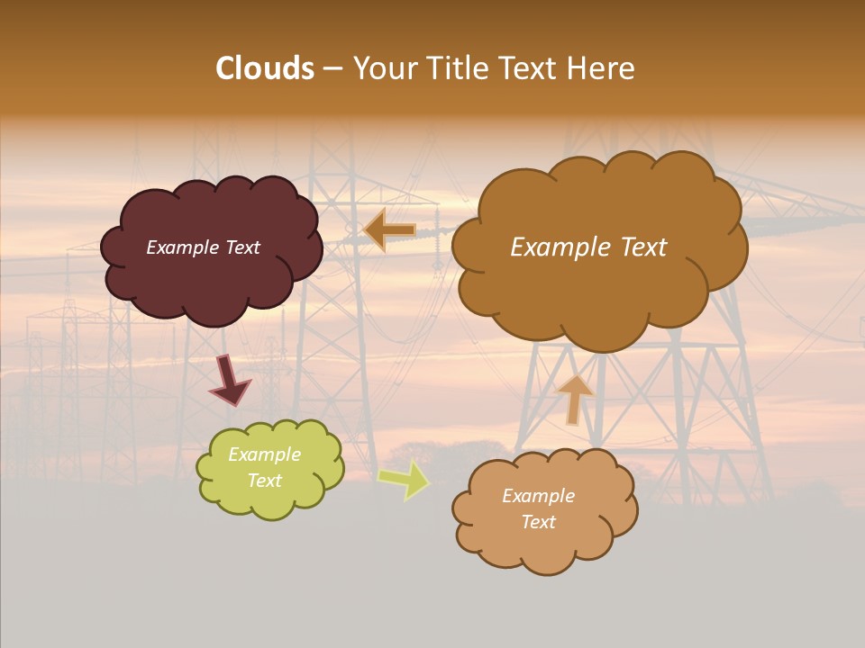 Tower Voltage Transmission PowerPoint Template