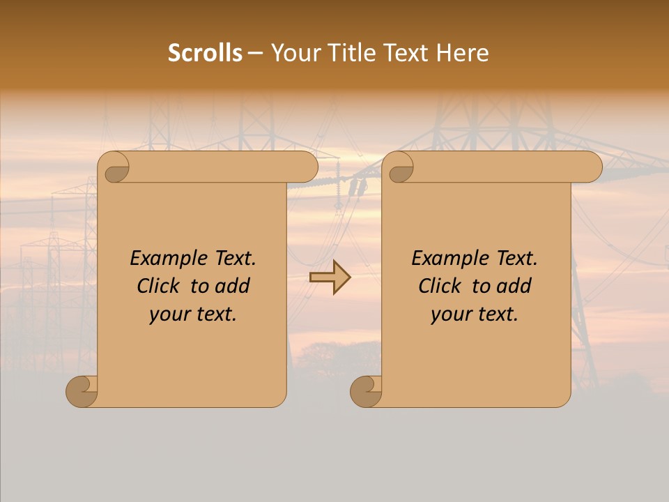 Tower Voltage Transmission PowerPoint Template