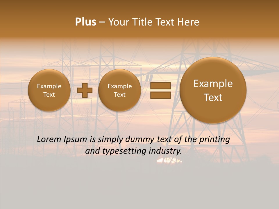 Tower Voltage Transmission PowerPoint Template