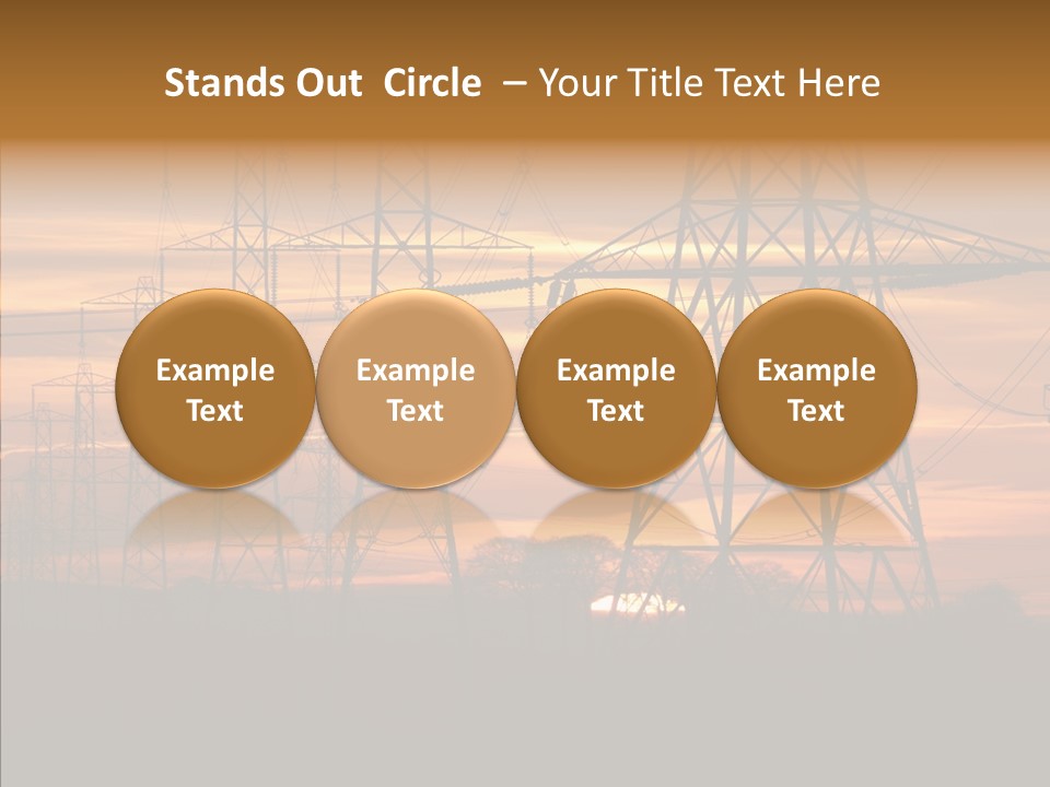 Tower Voltage Transmission PowerPoint Template