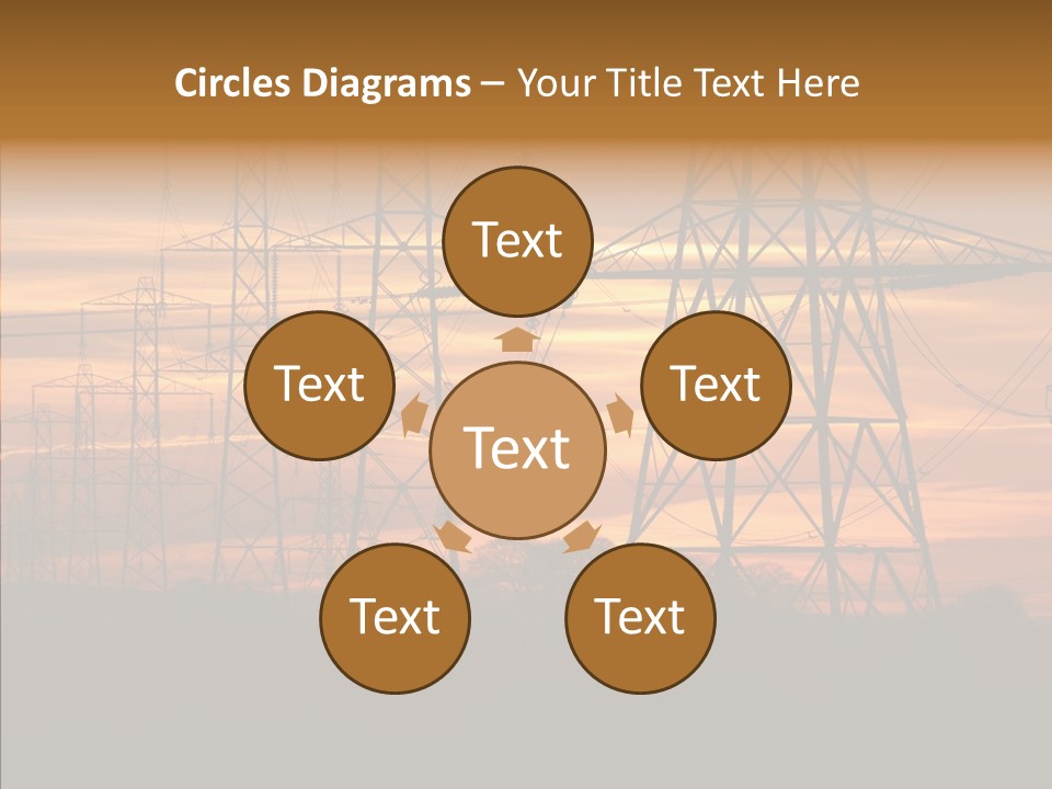 Tower Voltage Transmission PowerPoint Template