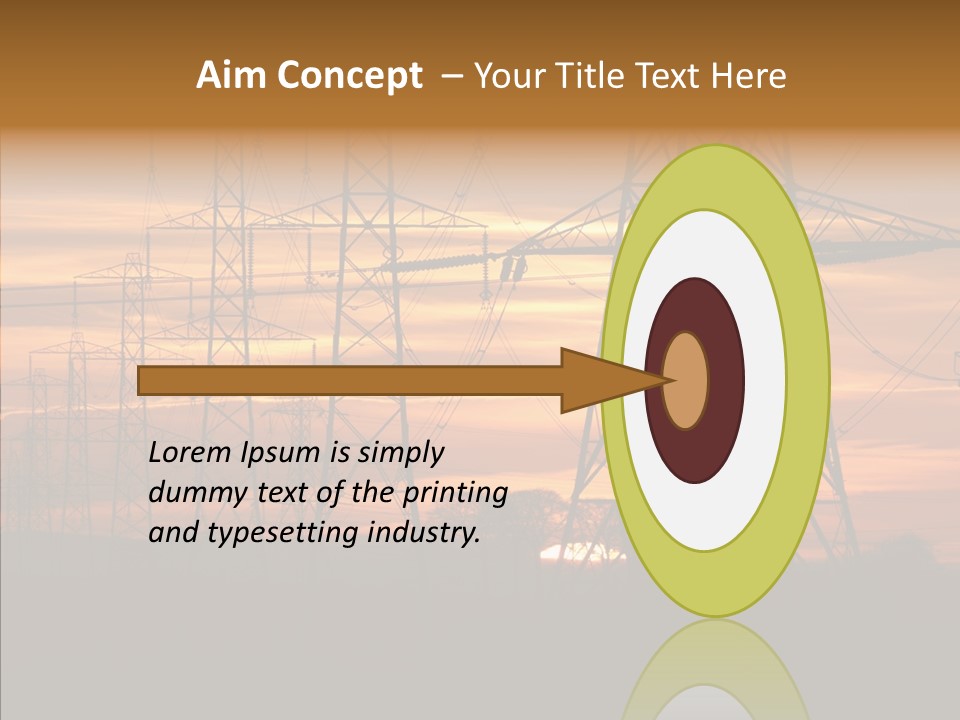 Tower Voltage Transmission PowerPoint Template