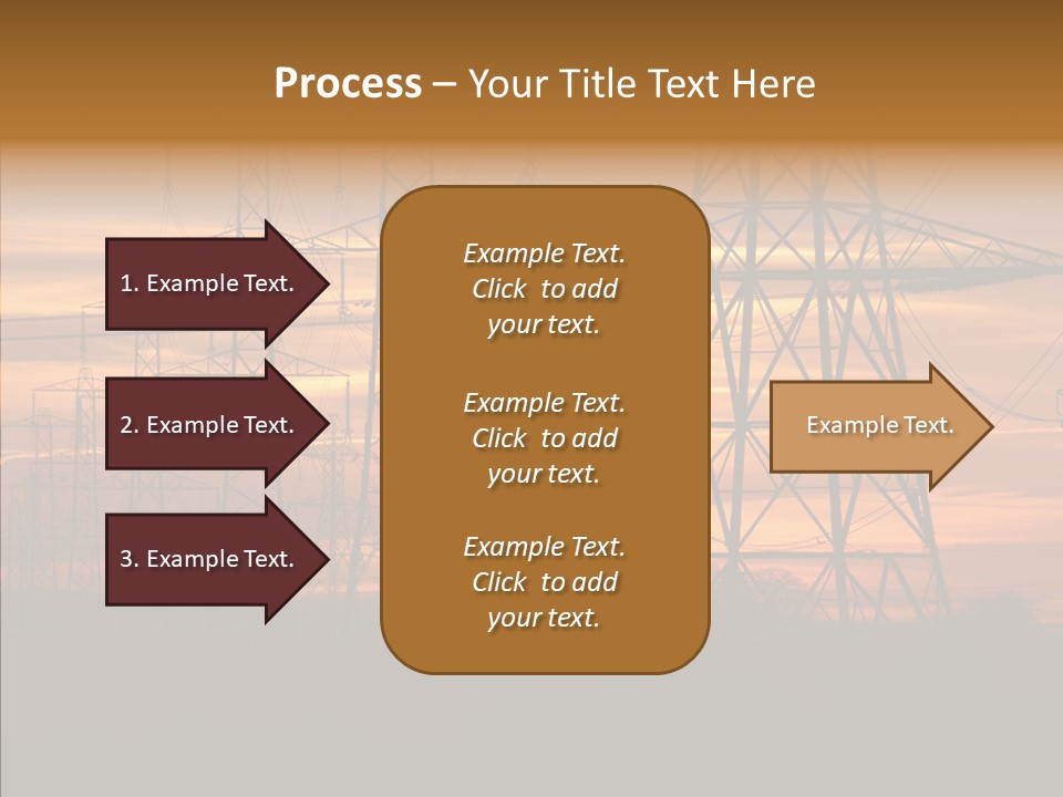 Tower Voltage Transmission PowerPoint Template