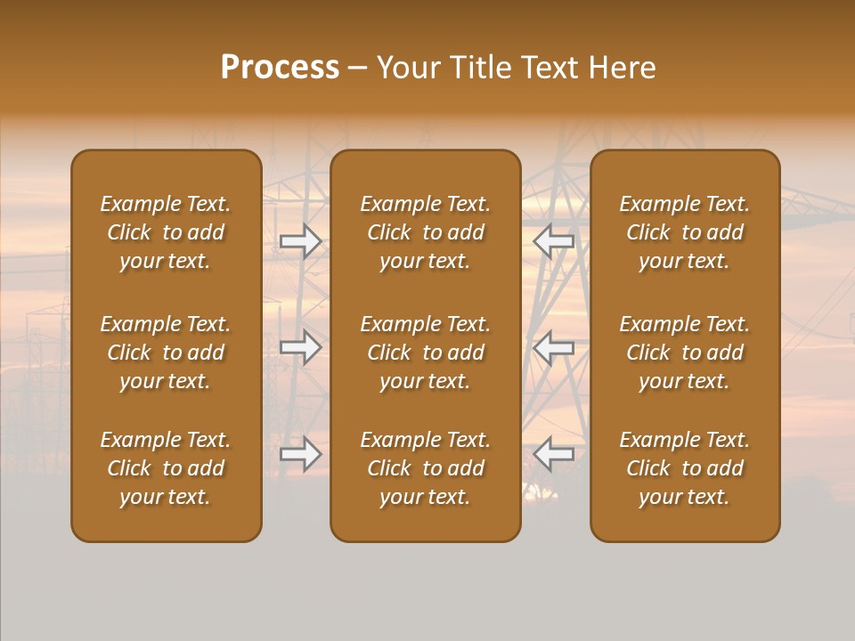 Tower Voltage Transmission PowerPoint Template