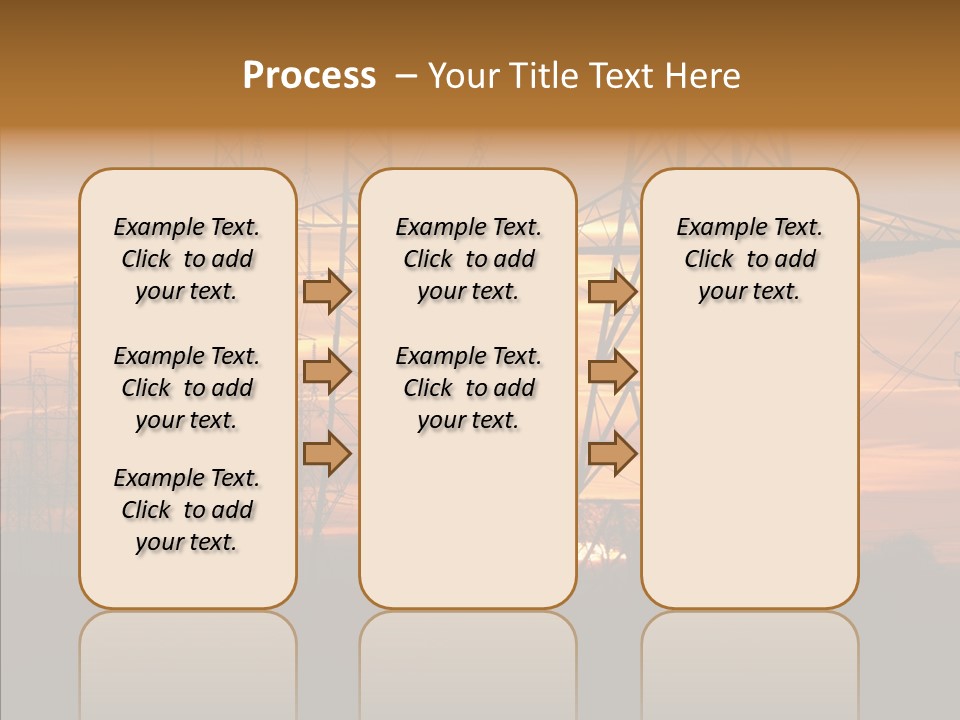Tower Voltage Transmission PowerPoint Template