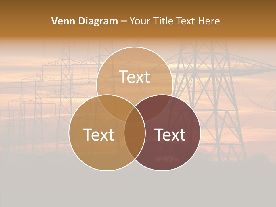 Tower Voltage Transmission PowerPoint Template
