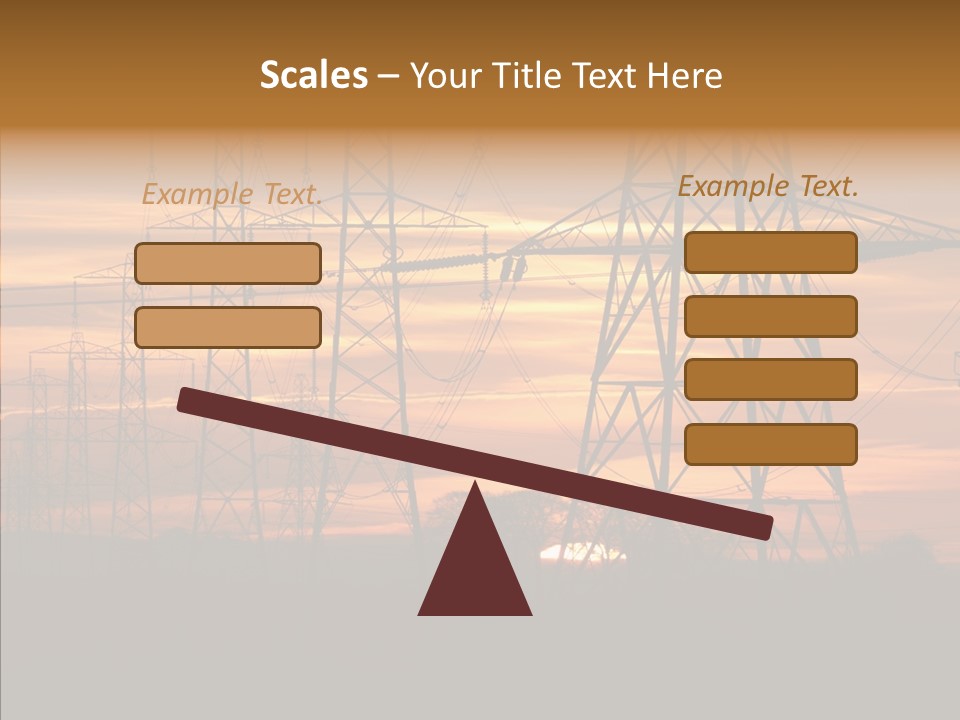 Tower Voltage Transmission PowerPoint Template