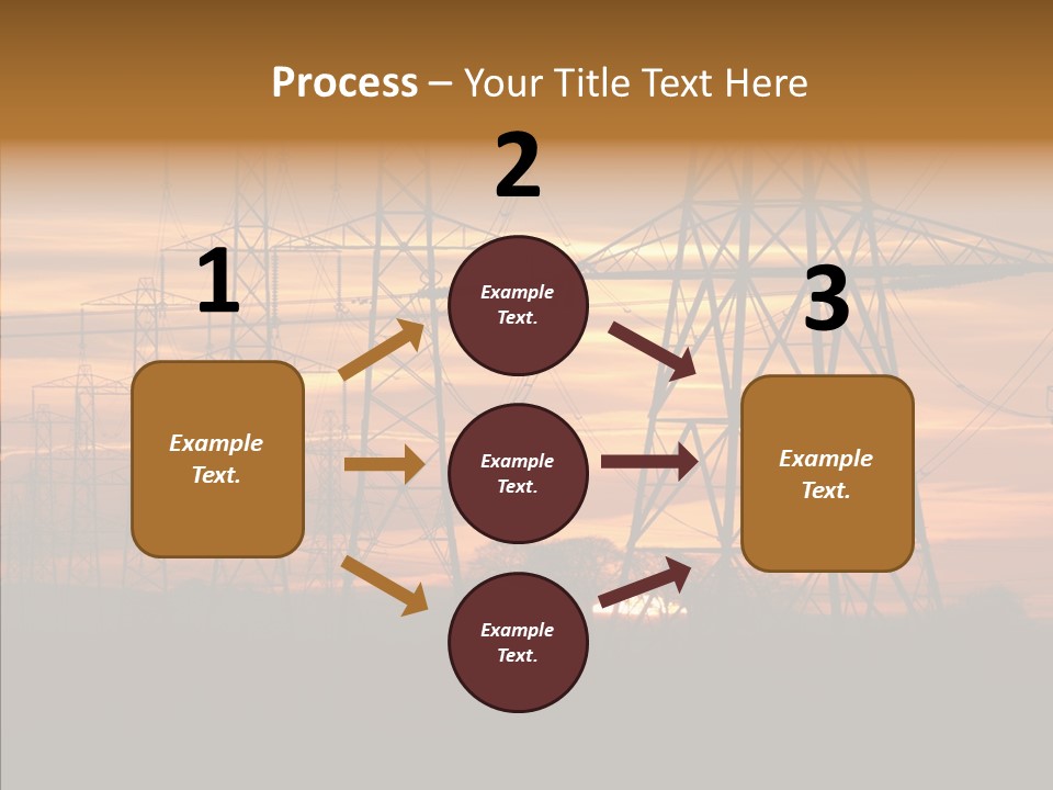 Tower Voltage Transmission PowerPoint Template