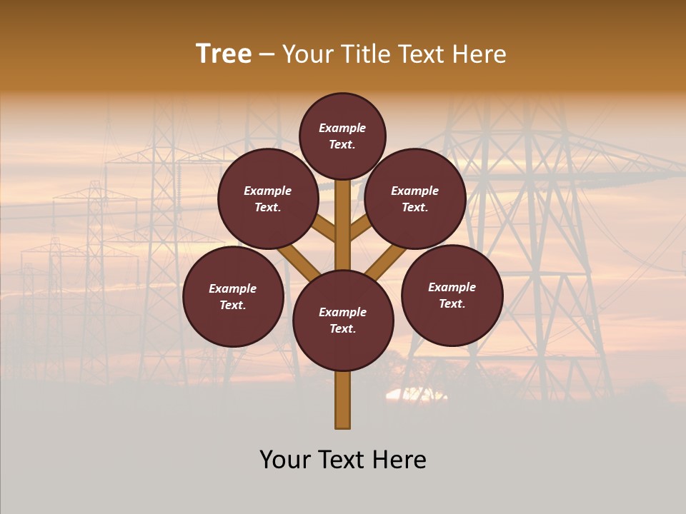 Tower Voltage Transmission PowerPoint Template