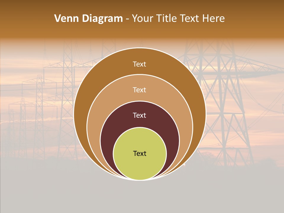 Tower Voltage Transmission PowerPoint Template